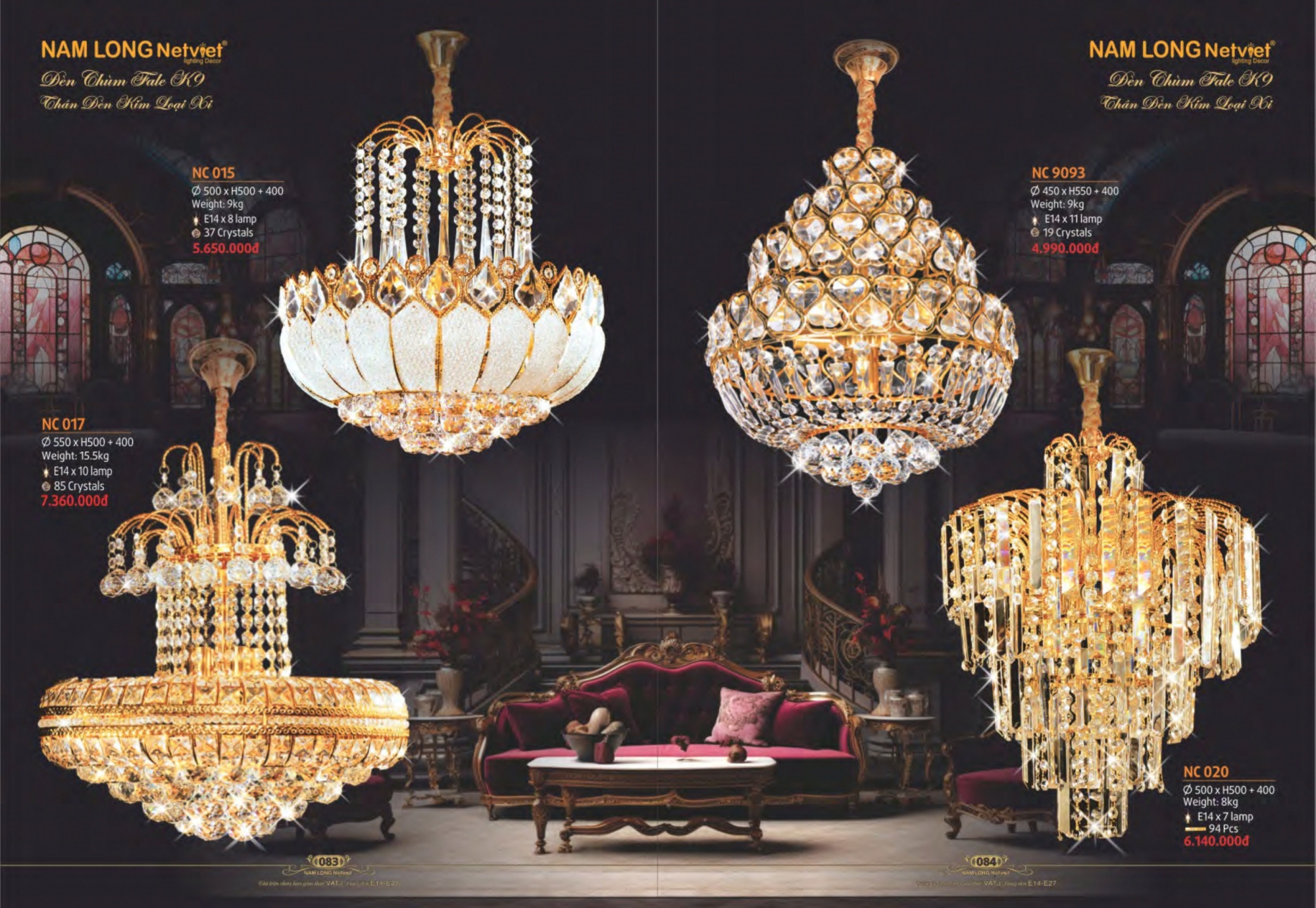 Bảng giá đèn trang trí Nam Long